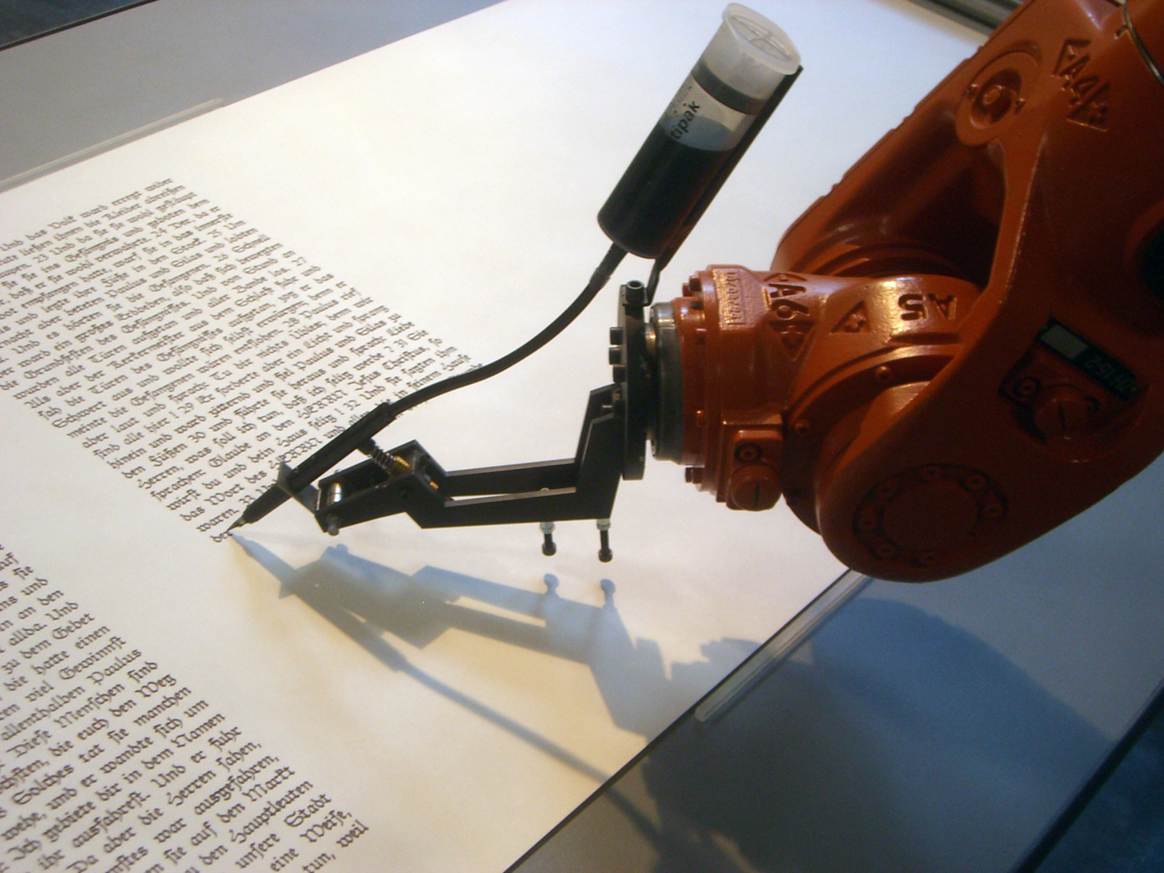 robot writing a paper